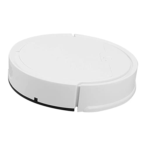 ZJchao Robot Barredora, Aspiradora Robot 3 en 1 Arranque de una Tecla Carga USB Limpieza en Forma de S 1800Pa Función de Temporización de Succión Fuerte con Fregona para Cocina (Blanco)