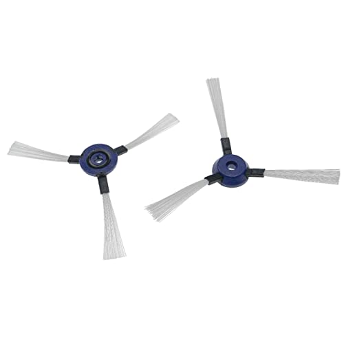 vhbw 2X Cepillo Lateral Compatible con Rowenta Smart Force Essential Robot Aspirador - Set cepillos, Negro/Blanco/Azul