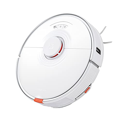 roborock S7 Robot Vacuum-Mop 2500Pa Succión Fuerte 3000 Vibraciones por Minuto Aspiradora de trapeador sónico Intenso Levantamiento automático de trapeadores Mapeo de múltiples Niveles (Blanco)