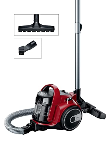 Bosch Hogar BGC05AAA2 GS05 Cleannn - Aspirador sin bolsa, 700 W, 1.5 litros, Color Rojo y Negro