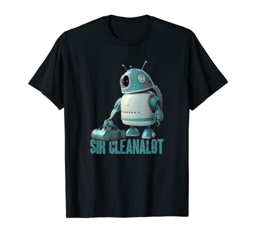 Hombre Robot Aspirador Limpia El Suelo Robot Aspirador Camiseta