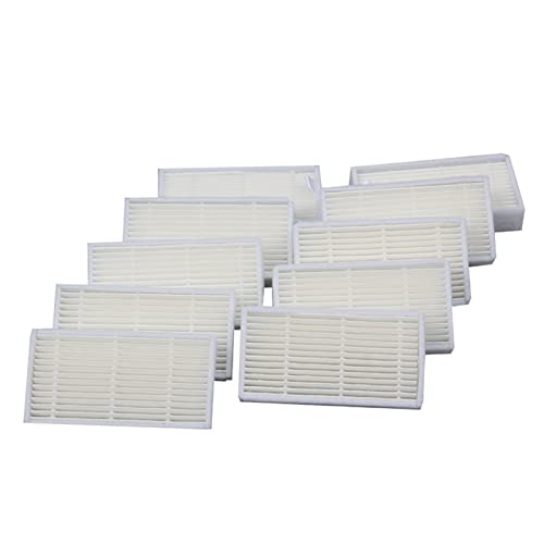 Guangcheng Filtros HEPA de la aspiradora de 10pcs Ajuste Compatible with SilverCrest SSR 3000 A1 Piezas de Repuesto de Limpiador de vacías robóticos T Reemplazo del Filtro de Polvo