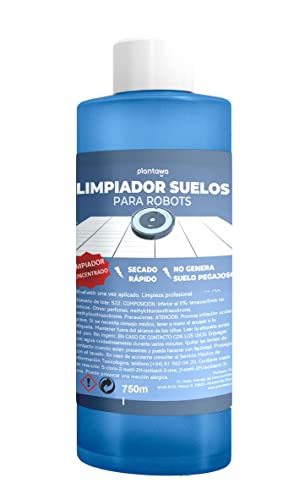 Limpiador suelos para robots de limpieza - 750ml para todos los fabricantes, CONCENTRADO, Perfume, Seca Rápido, No genera espuma, Valido para Xiaomi Cecotec, Irobot, Roomba, Dreame, Roborock, escobas