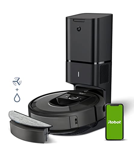 iRobot Roomba Combo i8+, Robot Aspirador y Friegasuelos 2 en 1 con Vaciado automático de la Suciedad, cepilllos antienredos Ideal Mascotas, mapeo avanzado, navegación Inteligente Control Voz