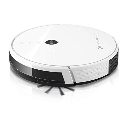 Phoenix Technologies Cleanbot360 - Robot Aspirador 4 en 1, Auto Carga, mapeo, 4 Modos de Limpieza, 2 depósitos, 1800pa de succión, programable, navegación Inteligente