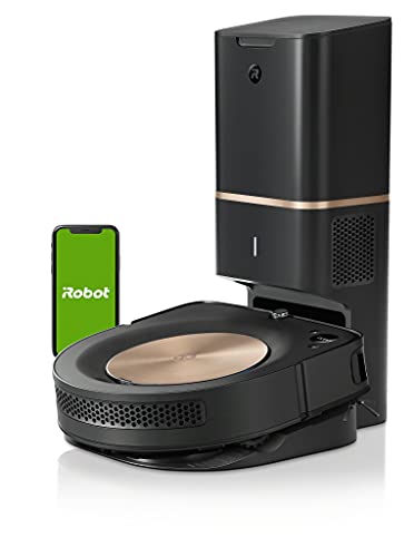 iRobot Robot Aspirador Roomba s9+ Conectado a WiFi con Vaciado automático - Tecnología PerfectEdge® con Cepillo para Esquinas y Dos cepillos de Goma Multisuperficie más Anchos - Aumento de Potencia