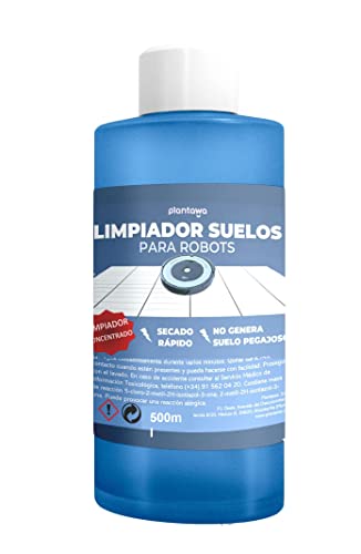 Limpiador suelos para robots de limpieza - 500ml para todos los fabricantes, CONCENTRADO, Perfume, Seca Rápido, No genera espuma, Valido para Xiaomi Cecotec, Irobot, Roomba, Dreame, Roborock, escobas