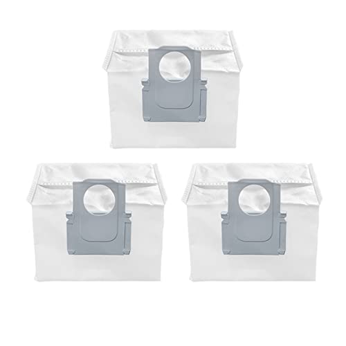 DREOX Compatible con Xiaomi Roborock Q7 MAX, Q7 MAX+, Q7 Plus, T8 Robot Aspiradora Piezas de Repuesto Cepillo Lateral Principal Filtro Hepa Mopa Bolsa de Polvo (Color : 3 Dust Bags)