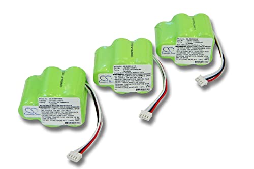 3X vhbw Ni-MH batería 3300mAh (6V) para aspiradora Ecovacs Deebot D62, D63, D65, D73, D73n, D76, D77, D79 por 945-0006, 945-0024, 205-0001, etc.