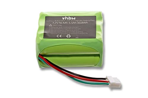 vhbw Batería Recargable Compatible con iRobot Braava 380, 380T, 381, 390, 390T aspiradora, Robot Limpieza (1500 mAh, 7,2 V, NiMH)