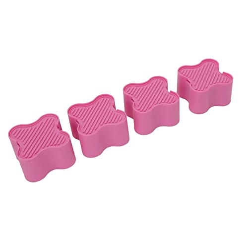 Juego de 4 almohadillas para pies de cama, altura creciente, color rosa, para mesa de sofá de 5 cm