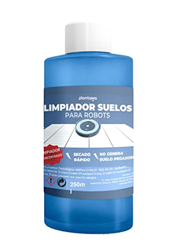 Limpiador suelos para robots de limpieza - 250ml para todos los fabricantes, CONCENTRADO, Perfume, Seca Rápido, No genera espuma, Valido para Xiaomi Cecotec, Irobot, Roomba, Dreame, Roborock, escobas