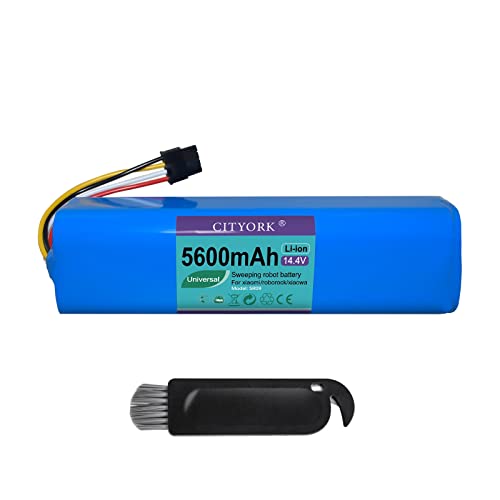 CITYORK 14,4 V 5600mAh Aspiradoras de Repuesto Batería de Litio para Mi Vacuum Robot, Mijia Robot Roborock S50 S51 S6 S7 1s Robot Aspirador Accesorios Piezas