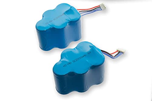 vhbw 2X batería NiMH 2000 mAh (6 V) para Robot Aspirador doméstico Compatible con Hoover RVC0010, RVC0011, RVC0011-001