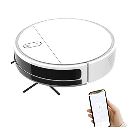 Robot Aspirador 1200 Pa, Compatible con Alexa Y Google Home, Aspira, Barre, Friega Y Pasa La Mopa, Cepillo Especial Mascotas,Blanco