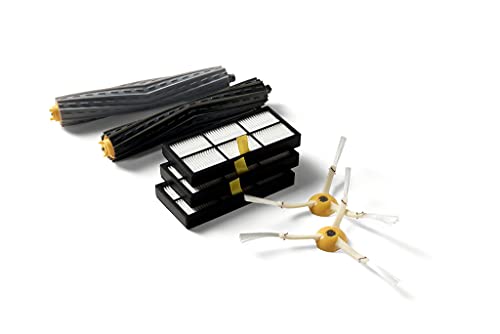 Kit de recambios Roomba Series 800 y 900 - Piezas auténticas iRobot - 3 filtros de Alta eficiencia, 2 cepillos Laterales giratorios y 1 Juego de cepillos de Goma para Superficies múltiples