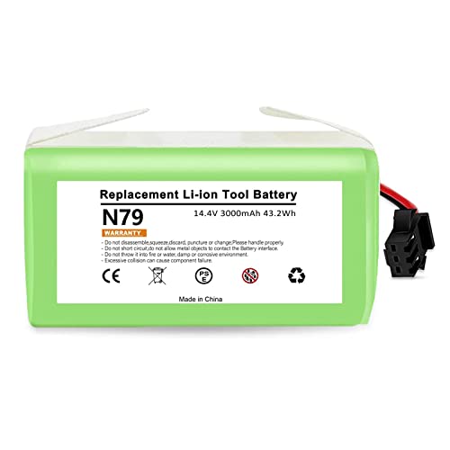 14.4V 3000mAh Li-Ion Batería de Reemplazo para Conga Excellence 990 950 1090, Ecovacs Deebot N79 N79S DN622, Eufy RoboVac 11 11S 12 15C 30 30C 35C, IKOHS NETBOT S14 S15