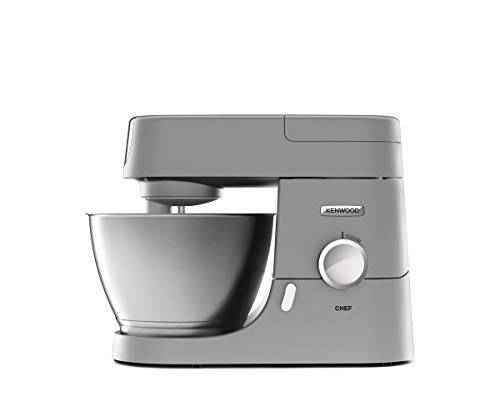 Kenwood Chef KVC3110S - Robot de Cocina Multifunción, Bol de Metal de 4,6 Litros, Varillas para Mezclar, Amasar y Batir, Indicador de Velocidades, 1000 W, Color Plata