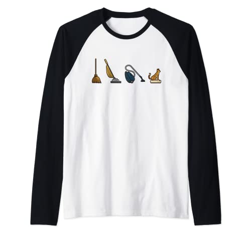 Evolución de las aspiradoras Divertido robot aspirador de Camiseta Manga Raglan