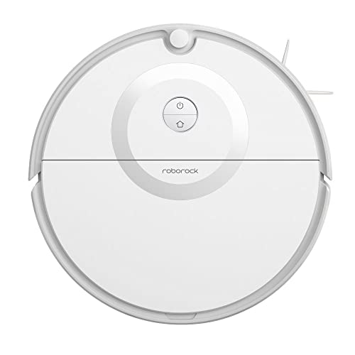 roborock E5 Robot Vacuum and Mop, 2500Pa de Fuerte succión, Deposito de Polvo 640ml y Agua 180ml, Wi-Fi, Control de App, Funciona con Alexa - Blanco R100014