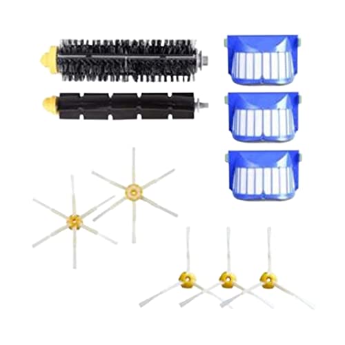 MRDEVA Piezas de Repuesto for Robot, Rodillo Central, Cepillo Lateral, Filtro Hepa Compatible con IRobot Roomba 600 Series 605 606 616 620 650 655 660 676 Robot Aspirador