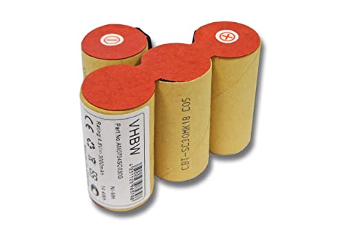 vhbw Batería Ni-MH 3000mAh (4.8V) para Vileda AS-193E9A como 4SC3000.