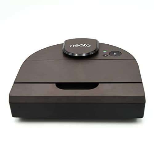 Neato® D800 Robot Aspirador Inteligente - Diseño en Forma de D, Navegación Mediante Mapeo Láser - Control por Aplicación - 90 Minutos de Funcionamiento, Recarga Automática y Reanudación - Espresso