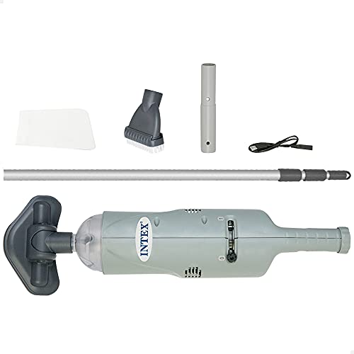 Intex Underwater Handheld Vacuum Cleaner Battery Operated Pool Vacuum Cleaner Grey