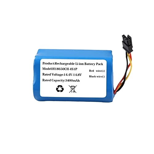 Paquete de batería de 3400 mAh/2800 mAh Compatible con el Robot Aspirador Liectroux B6009 (Color : 3400mAh)