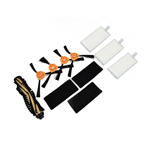 JIAYO Kit de cepillos Laterales for filtros de Cepillo Principal de aspiradora Compatible con ECOVACS Compatible con DEEBOT N79T Accesorios de Limpiador robótico