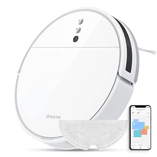 Dreame F9 Robot Aspirador y Limpiasuelos 2en1, Navegación Inteligente, Aspiración 2500Pa contenedor 600ml, Autonomía 150 min, Espesor 8cm, Wi-Fi, App Control, Compatible con Alexa/Google - Blanco