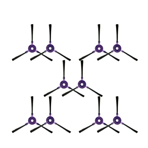 LAZIRO Robot Aspirume Cleaner Parts Kit de reemplazo de Tela Cepillo Lateral Ajuste Adecuado for 10 Paquetes de Midea VCR07 VCR08 MR09