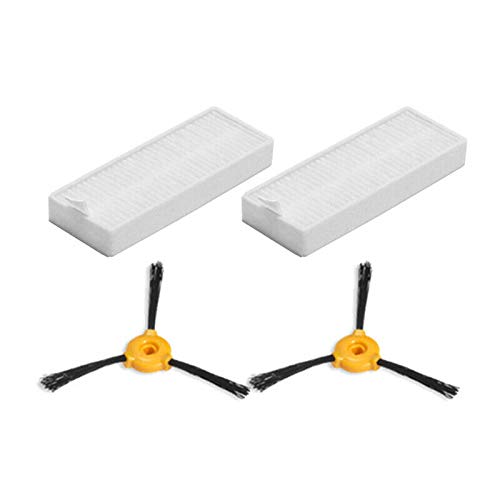 NINGWANG Conjunto de Cepillos Laterales de Filtros para Piezas de Herramientas Accesorias de Aspiradora Conga Slim 890