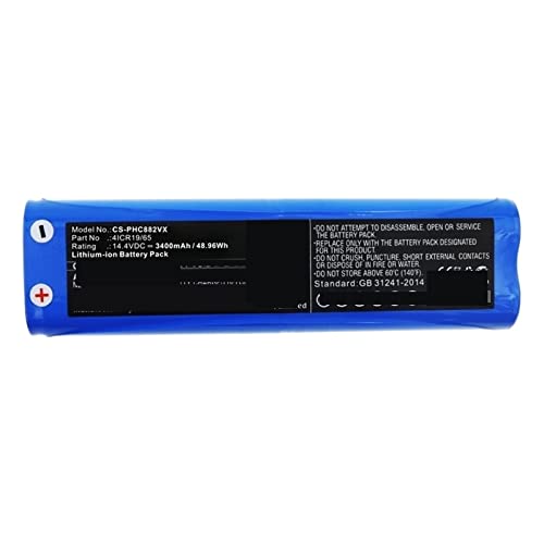 Robot Aspirador Batería 14.4V/3400mAh 4ICR19/65 Compatible con Philips FC8820,FC8810,FC8830,FC8832