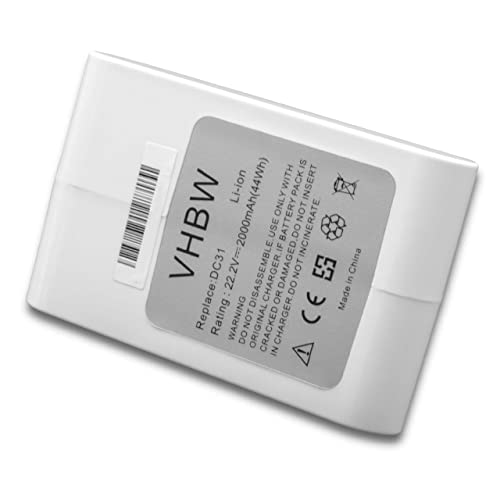 vhbw Batería Compatible con Dyson DC43, DC35 Multi Floor, DC45, DC43h Animal Pro aspiradora, Robot Limpieza - Tipo B (2000 mAh, 22,2 V, Blanco)