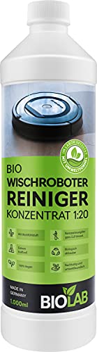 BIOLAB robot mopa orgánico concentrado 1:20 (1 litro) también para robot aspirador con función de limpieza – limpiador de suelo apto para Roborock, iRobot, Ecovacs, Bravia, Zaco, Vileda