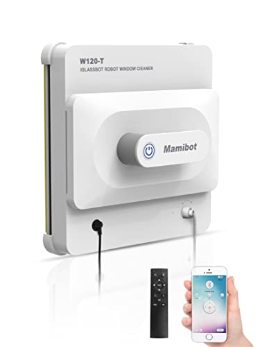 Mamibot W120-T Limpiador robótico de Ventanas Robot automático Limpieza de Cristales con Control Remoto y aplicación para teléfonos Inteligentes