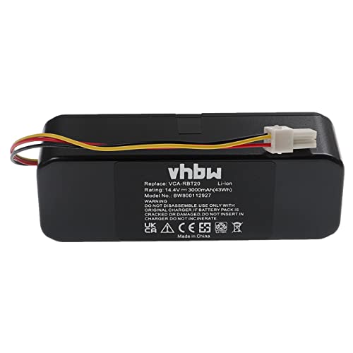 vhbw Batería Li-Ion 3000mAh (14.4V) para Aspirador Samsung Navibot SR8855, SR8857, SR8875, SR8877, SR8895, SR8895 Silencio, SR8896 como VCA-RBT20.