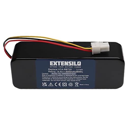 EXTENSILO Batería Compatible con Samsung Navibot SR8846, SR8847, SR8848, SR8849, SR8850, SR8855 aspiradora (6000 mAh, 14,4 V, Li-Ion)