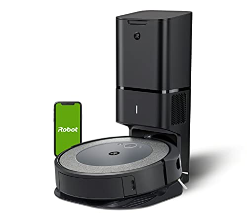 iRobot Robot Aspirador con conexión Wi-Fi Roomba® i455840 con Vaciado automático de la Suciedad - Dos cepillos de Goma multisuperficie - Ideal para Mascotas - Sugerencias Personalizadas