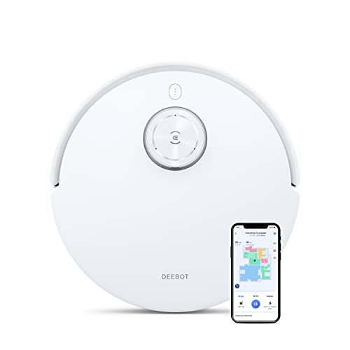 ECOVACS DEEBOT T10, Robot Aspirador con Mopas vibratorias (OZMO Pro 3.0), 3000Pa, reconocimiento de obstáculos con IA (AIVI 3.0), mapeo 3D, batería de 5200 mAh, Asistente de Voz YIKO