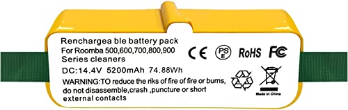 5200mAh Remate 14.4V Reemplazo de batería de Iones de Litio para iRobot Roomba 900/800/700/600/500 Series