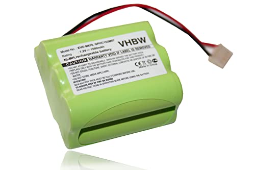 vhbw Batería Compatible con Dirt Devil EVO M678, M678 reemplaza GPHC152M07 aspiradora, Robot de Limpieza (1500mAh, 7,2V, NiMH)