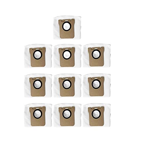 10 Piezas. Compatible for Dreame BOT L10S Ultra. Compatible for Mijia B101CN. Compatible con Dream S10 S10 Pro Robot Aspirador Piezas de Repuesto Bolsa de Polvo