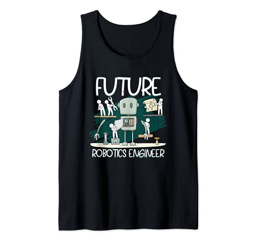 Futuro ingeniero de robótica Construcción de máquinas Camiseta sin Mangas