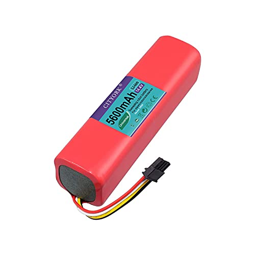 CITYORK 14,4 V 5600mAh Aspiradora Batería de Litio de Repuesto para Mi Robot 1ra y 2da Generación, Roborock S50 S51 Aspiradora Robótica