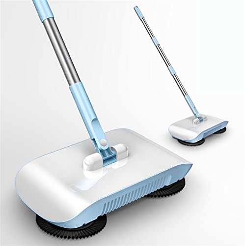 Broom Robot Aspuumer Cleaner Piso for el hogar Servidor de Cocina Machor de Barrido Manejo mágico Mango de Lavado Perezoso (Color : Blue Within 3 Pads)