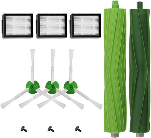 AplusTech Kit Recambios Repuestos y Accesorios Filtro, Cepillo Lateral y Rodillos Compatible con Aspiradora iRobot Roomba i7 i7+ y E5 E6 E7 -Pack de 11PCS