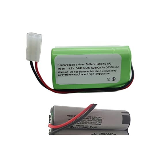 IFUL Batería Recargable cilíndrica de Iones de Litio de 14,4 V, 14,8 V, 3500mAh, 2800mAh, 2600mAh, Compatible con Robot de Barrido Xiaomi G1 Panasonic MC-WRC53 R35 (Color : 2800mAh Battery)