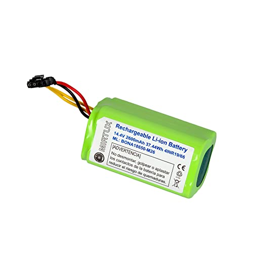 MIRTUX Batería de reemplazo para Conga 1290, 1390, 1490 y 1590 14,4V 2600mah Li-Ion. Repuesto de Litio Recargable Compatible con Conga 1290-1390